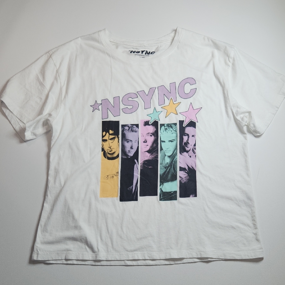 NSYNC White Graphic Short Sleeve Tee NWOT